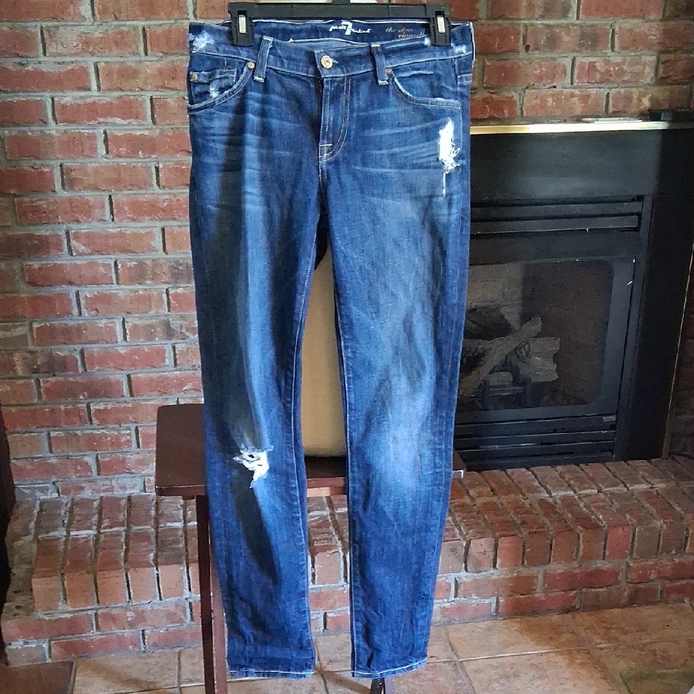7 For All Mankind Slim Cigarette Blue Jeans